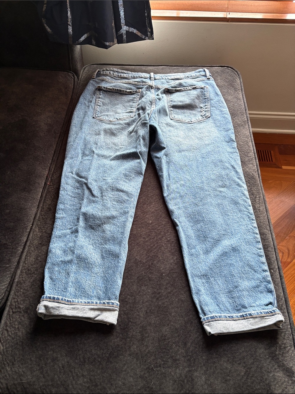 a.n.a Light Blue Distressed Boyfriend Jeans - Picture 3 of 3